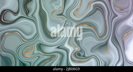 Pastell-Design mit feinem Marmoreffekt und goldenen Kurven. Abbildung Stockfoto