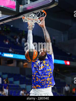 Madrid, Spanien. 11.. Mai 2022. 11.. Mai 2022; Wizink Center; Madrid; Spanien; Liga Endesa ACB; Real Madrid vs UCAM Murcia; Vincent Poirier (Madrid) 900/Cordon Press Credit: CORDON PRESS/Alamy Live News Stockfoto