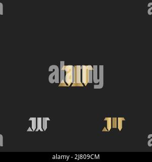 Alphabet Initialen Logo JW, WJ, J und W Stock Vektor