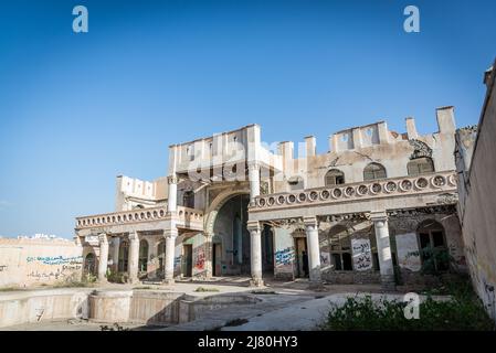 Verlassene Abdullah al-Suleiman Palast, Taïf, Saudi-Arabien Stockfoto