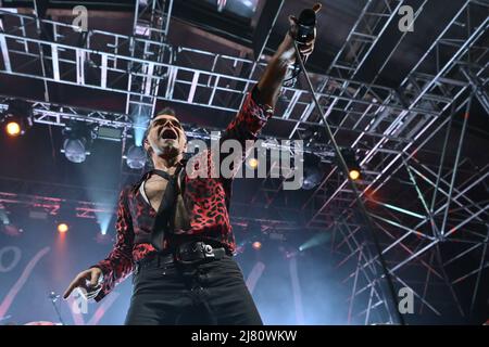 Rom, Italien. 11.. Mai 2022. Piero Pelu während des Konzerts von Litfiba Ultimo Girone 1980 2022 im Atlantico am 11.. Mai 2022 in Rom, Italien. Kredit: Unabhängige Fotoagentur/Alamy Live Nachrichten Stockfoto
