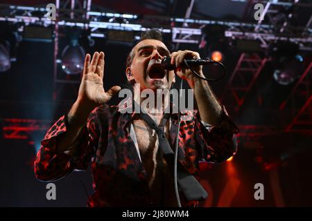 Rom, Italien. 11.. Mai 2022. Piero Pelu während des Konzerts von Litfiba Ultimo Girone 1980 2022 im Atlantico am 11.. Mai 2022 in Rom, Italien. Kredit: Unabhängige Fotoagentur/Alamy Live Nachrichten Stockfoto