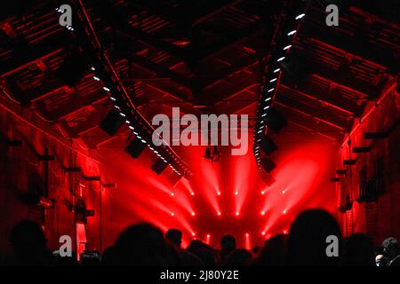 MAILAND, ITALIEN - 23. FEBRUAR: Allgemeine Stimmung auf der Roberto Cavalli Fashion Show während der Mailand Fashion Week Herbst/Winter 2022/2023 am 23. Februar, Stockfoto