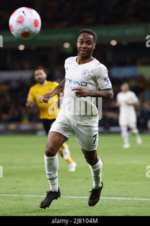 Wolverhampton, England, 11.. Mai 2022. Raheem Sterling aus Manchester City während des Premier League-Spiels in Molineux, Wolverhampton. Bildnachweis sollte lauten: Darren Staples / Sportimage Stockfoto