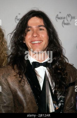 Mark Slaughter bei den Annual American Music Awards 18. fand am 28. Januar 1991 im Shrine Auditorium in Los Angeles, Kalifornien, statt. Quelle: Ralph Dominguez/MediaPunch Stockfoto