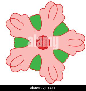 Rosafarbene Kirschblüten-Vektor-Illustration kann für Tapeten, Aufkleber oder Ornamente verwendet werden Stock Vektor