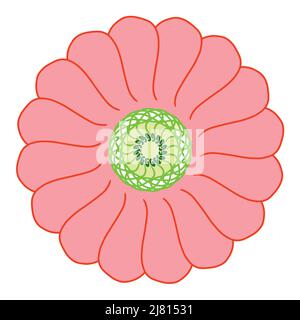 Rosafarbene Chrysantheme Vektor-Illustration kann für Tapete, Aufkleber oder Ornament verwendet werden Stock Vektor