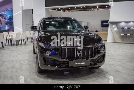 Nonthaburi, Thailand - 24. März 2022: Maserati Levante präsentiert auf der Motor Show 2022 Stockfoto