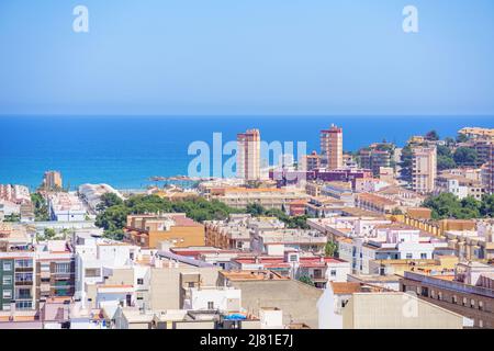 Die Zersiedelung bedroht die mittelmeerküste in Oropesa del Mar Spanien Stockfoto