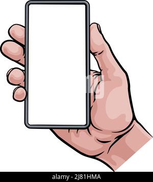 Telefon Hand Comic Buch Pop Art Cartoon Illustration Stock Vektor