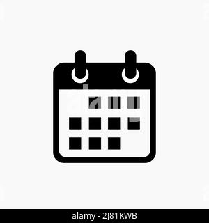 Kalender, Zeitplan, Datum Symbolvektor isoliert auf weißem Hintergrund Stock Vektor