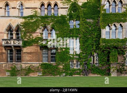 Christ Church, Oxford, eines der konstituierenden Colleges der Universität Oxford; das Gebäude mit Blick auf die Spielfelder Stockfoto