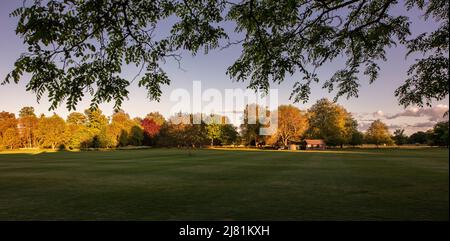 Christ Church, Oxford, eines der konstituierenden Colleges der Universität Oxford; die Spielfelder hinter dem College Stockfoto