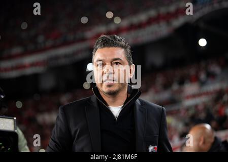 Buenos Aires, Argentinien. 01. Januar 2014. River Plate Manager, Marcelo Gallardo, gesehen während des Copa de la Liga Spiels 2022 zwischen River Plate und Tigre im Estadio Mas Monumental. Endergebnis; River Plate 1:2 Tigre. Kredit: SOPA Images Limited/Alamy Live Nachrichten Stockfoto