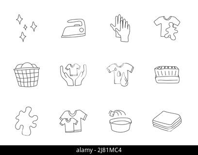 Waschkritze isoliert auf Weiß Stock Vektor