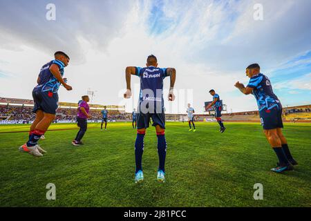 Maroons von Sonora gegen Atlético Morelia, beim ersten Fußballspiel der Liga Expancion MX am 11. Mai 2022 in Hermosillo, Mexiko. (Foto von Luis Gutierrez NortePhoto) Cimarrones de Sonora vs. Atlético Morelia, durante, el partido de Futbol de ida en la final de la Liga Expancion MX el 11 de Mayo 2022 en Hermosillo Mexiko. (Foto von Luis Gutierrez NortePhoto) Stockfoto