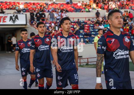 Maroons von Sonora gegen Atlético Morelia, beim ersten Fußballspiel der Liga Expancion MX am 11. Mai 2022 in Hermosillo, Mexiko. (Foto von Luis Gutierrez NortePhoto) Cimarrones de Sonora vs. Atlético Morelia, durante, el partido de Futbol de ida en la final de la Liga Expancion MX el 11 de Mayo 2022 en Hermosillo Mexiko. (Foto von Luis Gutierrez NortePhoto) Stockfoto