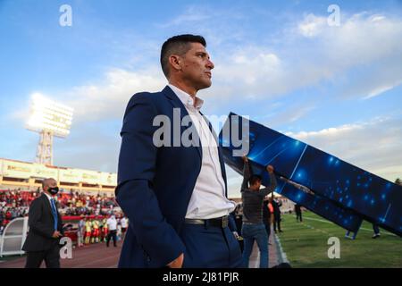 Maroons von Sonora gegen Atlético Morelia, beim ersten Fußballspiel der Liga Expancion MX am 11. Mai 2022 in Hermosillo, Mexiko. (Foto von Luis Gutierrez NortePhoto) Cimarrones de Sonora vs. Atlético Morelia, durante, el partido de Futbol de ida en la final de la Liga Expancion MX el 11 de Mayo 2022 en Hermosillo Mexiko. (Foto von Luis Gutierrez NortePhoto) Stockfoto