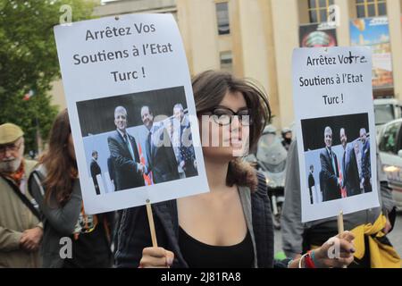 Manifestation à Paris pour les anarchistes et autres prisenniers politiques en Turquie Stockfoto