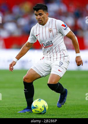 Sevilla, Spanien. 11.. Mai 2022. Marcos Acuna vom FC Sevilla während des La Liga-Spiels zwischen dem FC Sevilla und der RCD Mallorca spielte am 11. Mai 2022 im Sanchez Pizjuan Stadium in Sevilla, Spanien. (Foto von Antonio Pozo/PRESSINPHOTO) Quelle: PRESSINPHOTO SPORTS AGENCY/Alamy Live News Stockfoto