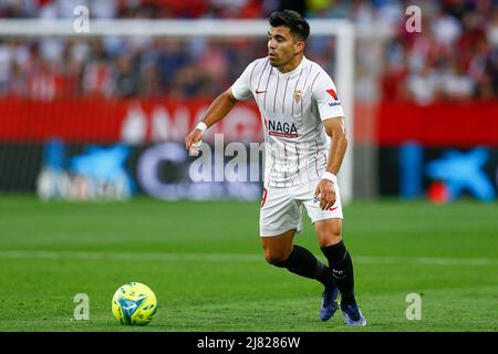 Sevilla, Spanien. 11.. Mai 2022. Marcos Acuna vom FC Sevilla während des La Liga-Spiels zwischen dem FC Sevilla und der RCD Mallorca spielte am 11. Mai 2022 im Sanchez Pizjuan Stadium in Sevilla, Spanien. (Foto von Antonio Pozo/PRESSINPHOTO) Quelle: PRESSINPHOTO SPORTS AGENCY/Alamy Live News Stockfoto