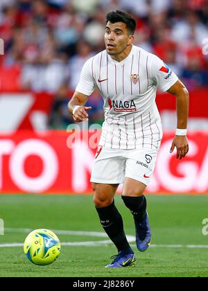 Sevilla, Spanien. 11.. Mai 2022. Marcos Acuna vom FC Sevilla während des La Liga-Spiels zwischen dem FC Sevilla und der RCD Mallorca spielte am 11. Mai 2022 im Sanchez Pizjuan Stadium in Sevilla, Spanien. (Foto von Antonio Pozo/PRESSINPHOTO) Quelle: PRESSINPHOTO SPORTS AGENCY/Alamy Live News Stockfoto