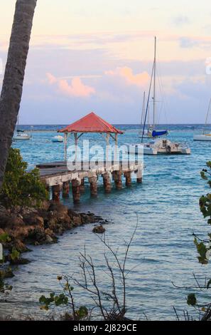 Plage de Saint-François en fin de journée, Guadeloupe Stockfoto