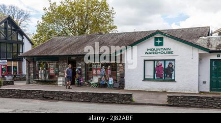 Mountain Warehouse Geschäft in Grasmere, Lake District, England, Großbritannien Stockfoto