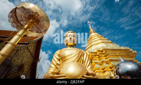 Wat Phra That Doi Suthep Buddhist Temple in Chiang Mai, Thailand. Stockfoto