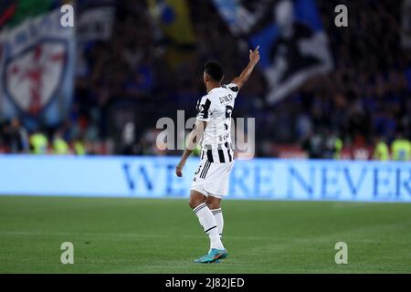 Danilo Luiz da Silva von Juventus FC zeigt sich beim Coppa Italia-Endspiel zwischen Juventus FC und FC Internazionale am 11. Mai 2022 in Rom, Italien, im Stadio Olimpico. Stockfoto