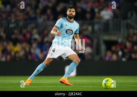 Ronald Araujo vom FC Barcelona während des La Liga-Spiels zwischen dem FC Barcelona und RC Celta spielte am 10. Mai 2022 im Camp Nou Stadium in Barcelona, Spanien. (Foto von Sergio Ruiz / PRESSINPHOTO) Stockfoto