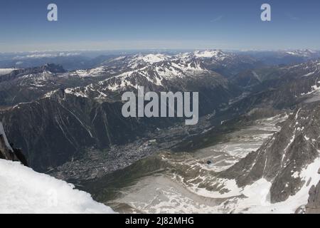 Vallée Chamonix Mont-Blanc en été Stockfoto