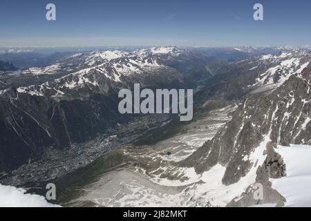 Vallée Chamonix Mont-Blanc en été Stockfoto