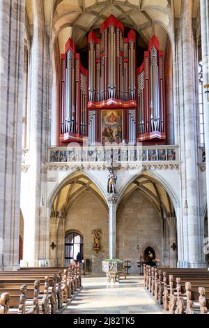 Deutschland Bayern Romantische Straße. Dinkelsbühl. St. George's Minster Stockfoto