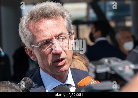 Neapel, Italien. 12.. Mai 2022. Gaetano Manfredi bei der „South Cohesion“ Public Assembly, die von der Industriellen Union von Neapel organisiert wurde. Kredit: Unabhängige Fotoagentur/Alamy Live Nachrichten Stockfoto