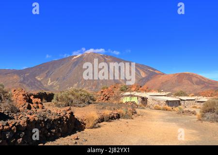 Ehemaliges Sanatorium in den canadas von teneriffa, im Nationalpark teide Vulkan Stockfoto