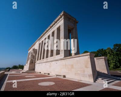 Das Bild zeigt das Denkmal der amerikanischen Armee des Ersten Weltkriegs für all jene Soldaten, die an den verschiedenen Schlachten der Aisne-Marne-Offensive von 1918 teilgenommen haben Stockfoto