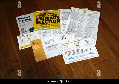 California Primary Mail-In Stimmzettel Stockfoto