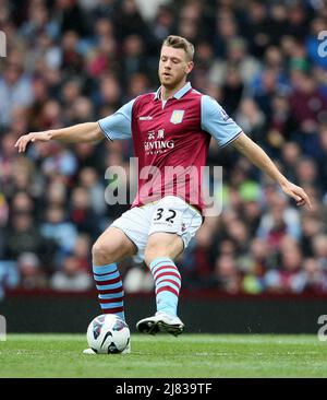 13. April 2013 - Fußball - Barclays Premiership Fußball - Aston Villa Vs. Fulham - Nathan Baker von Aston Villa. - Foto: Paul Roberts / Pathos. Stockfoto