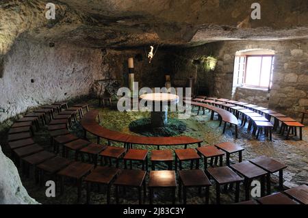Pietracupa, Chiesa Rupestre di Sant'Antonio Abate Stockfoto