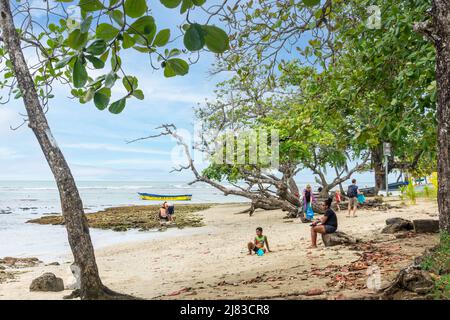 Blick auf den Strand, Chino Beach, Puerto Viejo de Talamanca, Provinz Limón, Republik Costa Rica Stockfoto