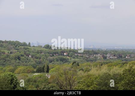 Manchester UK vom New Mills Trail Derbyshire Stockfoto