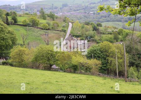 Brook Bottom ein Derbyshire Hamlet Stockfoto