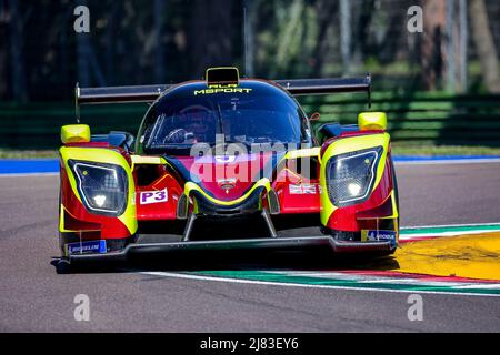 Imola, Italien - 12/05/2022, 05 ADCOCK Nick (gbr), JENSEN Michael (dnk), KAPADIA Alex (gbr), RLR Msport, Ligier JS P320 - Nissan, Aktion während der 4 Stunden von Imola 2022, 2. Lauf der 2022 European Le Mans Series auf dem Imola Circuit vom 12. Bis 15. Mai in Imola, Italien - Foto Paulo Maria / DPPI Stockfoto