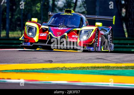 Imola, Italien - 12/05/2022, 05 ADCOCK Nick (gbr), JENSEN Michael (dnk), KAPADIA Alex (gbr), RLR Msport, Ligier JS P320 - Nissan, Aktion während der 4 Stunden von Imola 2022, 2. Lauf der 2022 European Le Mans Series auf dem Imola Circuit vom 12. Bis 15. Mai in Imola, Italien - Foto Paulo Maria / DPPI Stockfoto