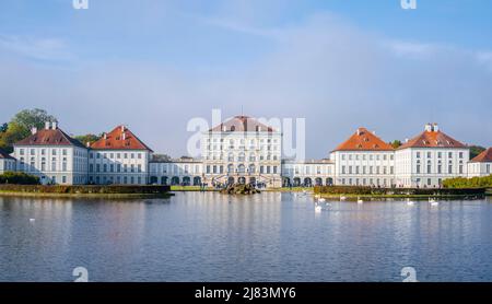 Schloss Nymphenburg, Schlossgarten, München, Bayern, Deutschland Stockfoto