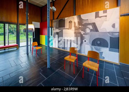 Innenaufnahme, Museum, Le Corbusier House, Zürich, Schweiz Stockfoto