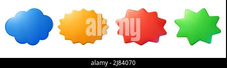 Set von bunten Pop Art Wolken für Druck und Illustration. Vektorgrafik. Stock Vektor