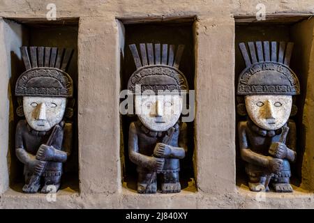 Ausstellungen Im Museo De Sitio Chan Chan, Trujillo, Provinz La Libertad, Peru. Stockfoto