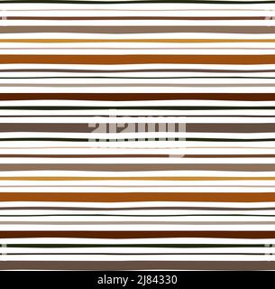 Astract handgezeichnetes Boho nahtloses Streifenmuster. Vektorhintergrund Stock Vektor